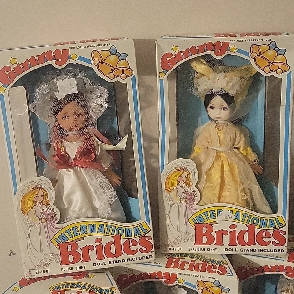 1982 Vogue Dolls International Brides Ginny, Lot of 8, NWT